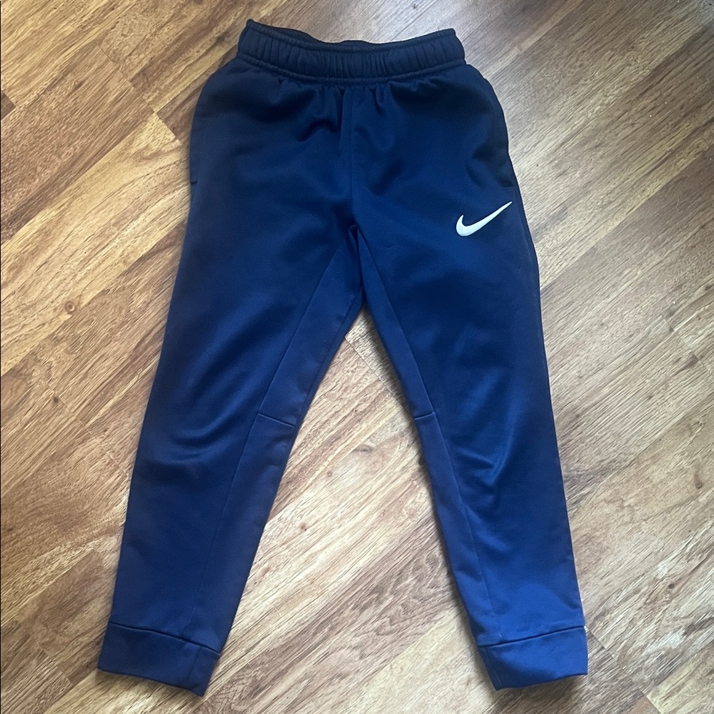 Nike Navy Jogger Sweatpants with White Swoosh